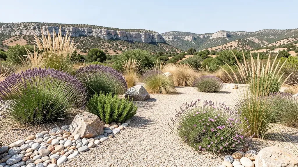 Jardin sec et économe en eau - Création de jardin Vert et Eau dans le Vaucluse