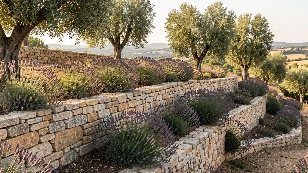 Muret en pierre sèche - Aménagement extérieur Vert et Eau dans le Vaucluse